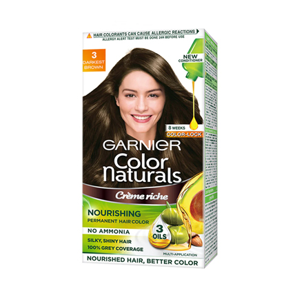 Garnier Hair Colour Naturals Darkest Brown 3	